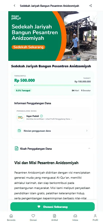 Layar 3 aplikasi TolongMenolong